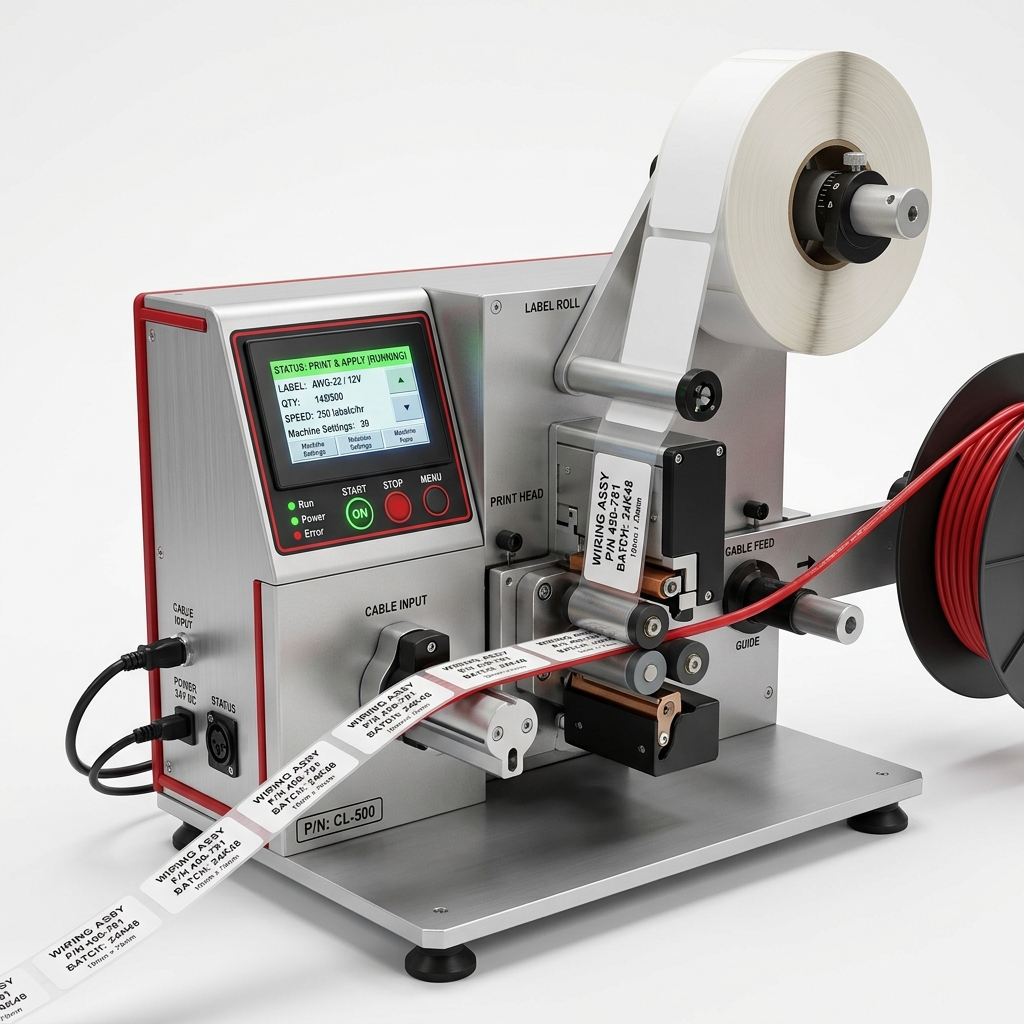 Automated Wire & Cable Labeling Machine